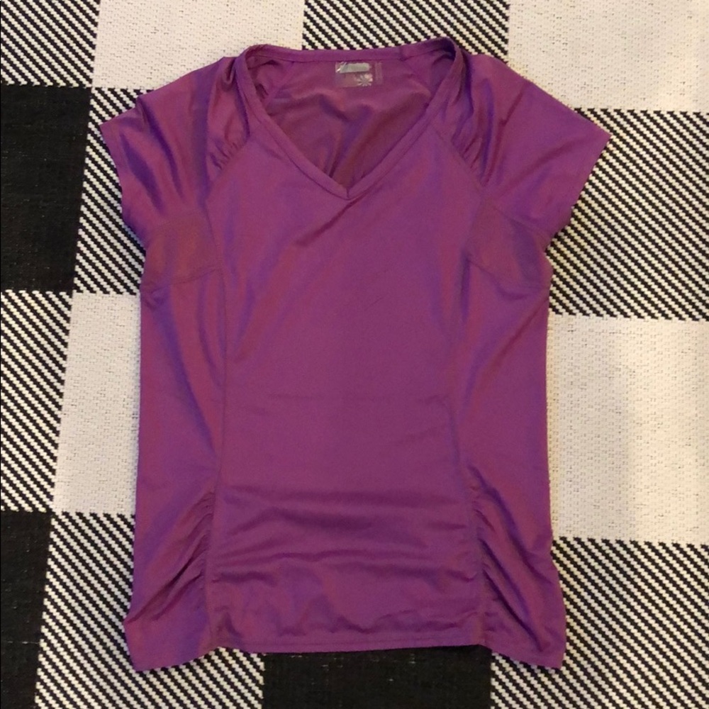 Athleta purple v neck rash guard